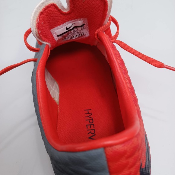 Nike Women's 9 Hypervenom Phelon 3 Soccer Cleats Red Gray NikeSkin - Picture 9 of 9
